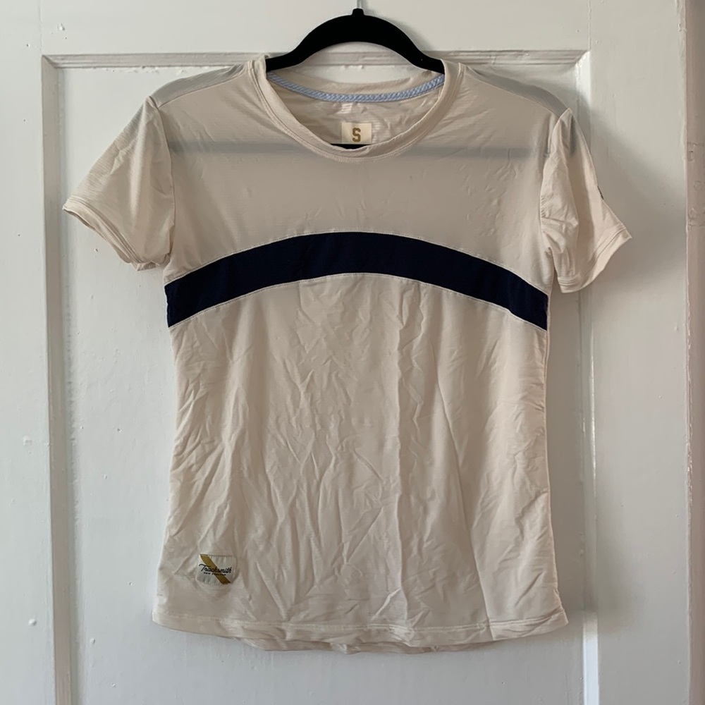Women’s Tracksmith strata tee in cream/white